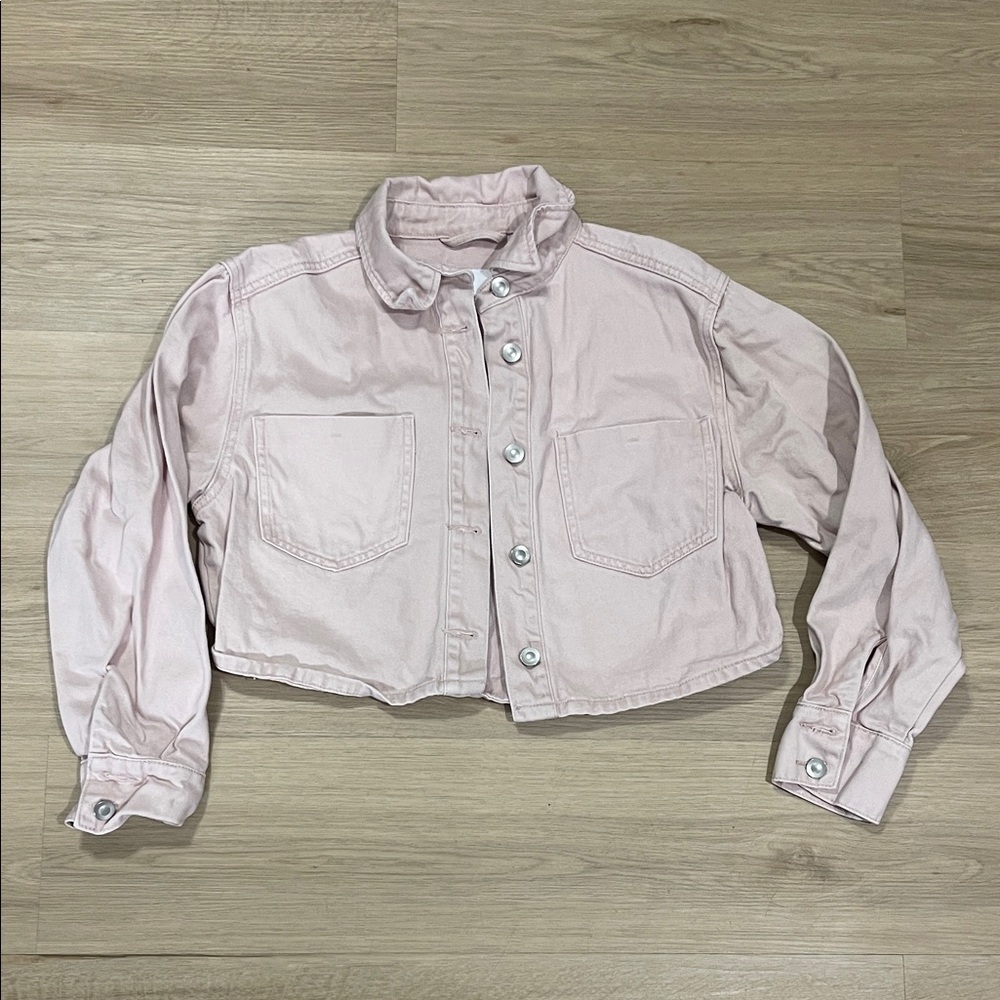 DR2 Light Pink Cropped Jean Jacket